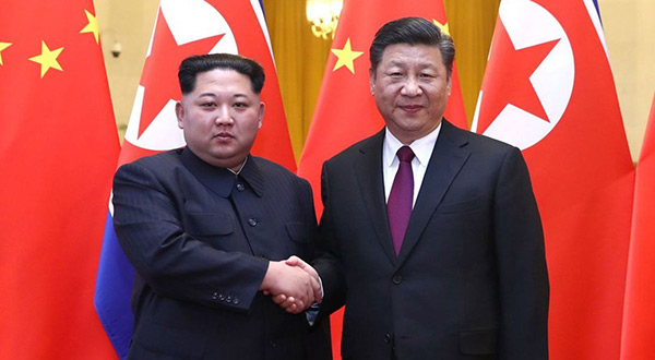 North Korean Leader Kim Jonh Un and Chinese President  Xi Jinping 